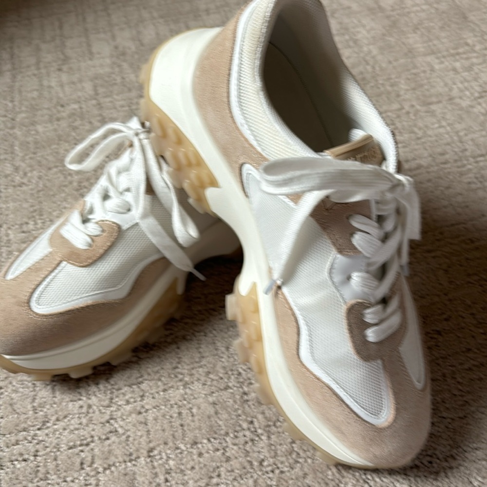 Vintage Havana White and Tan Sneakers